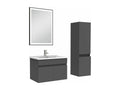 Single vanity unit 60cm with column and illuminated mirror, anthracite RBLE60877