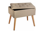 Beige stool/bench/pouf seat, 51x37.5x45.5 cm, 08 0000295 NWUK70118