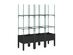 Planter with black trellis 120x40x142.5 cm PP SUEN98127
