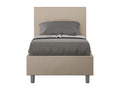 Boisona dove grey faux leather upholstered bed without slatted base 80x210 EEGL94423