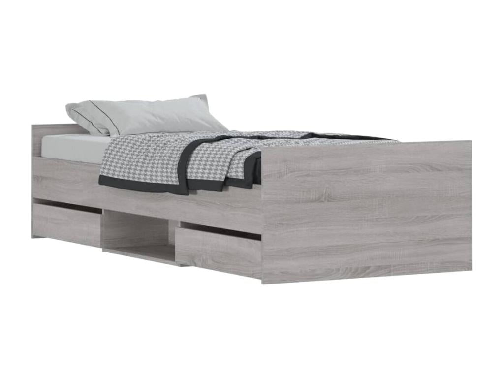 Bed frame without mattress Boisona gray 90x190 cm IEII22401