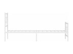 Metal bed frame with headboard and footboard, white, 80x200 cm, OCTR37582