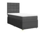 Nobellea bed base and mattress, Dark Grey, 90x190 cm, Fabric YVDS45100