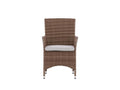 Boisona garden chair with armrests and seat support included, stackable, natural finish. BPHE18534