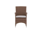Boisona garden chair with armrests and seat support included, stackable, natural finish. BPHE18534
