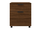Mobile filing cabinet with wheels, brown oak, 45x38x54 cm, wood, TSTZ68240