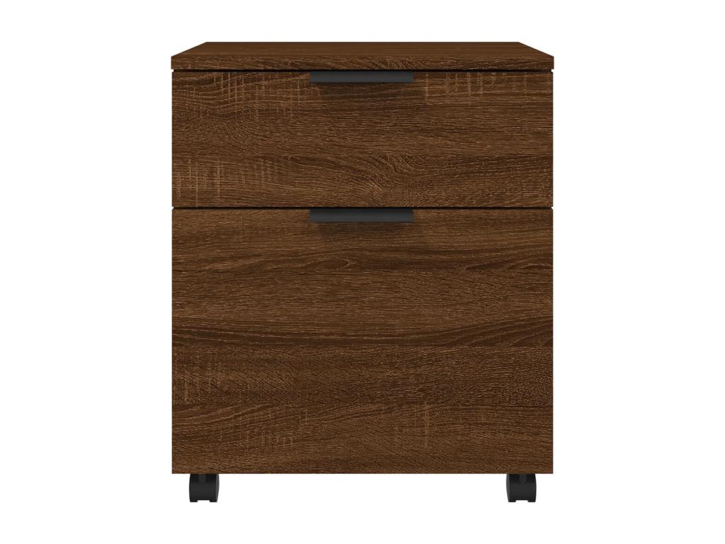 Mobile filing cabinet with wheels, brown oak, 45x38x54 cm, wood, TSTZ68240