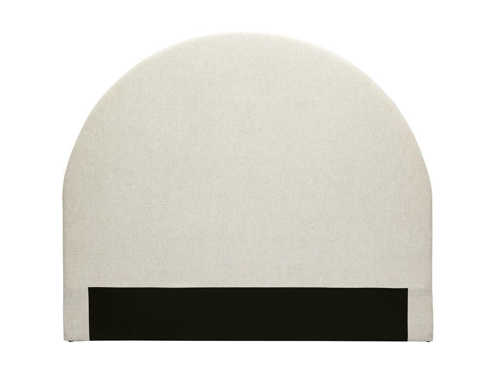 Round headboard in beige fabric L160 cm NAOMY HEIK75283