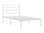 Metal bed frame with white headboard 100x190 CGMT81426