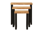 Nesting tables, 3 pieces, with live edge, solid wood by Elariva RFRM43116