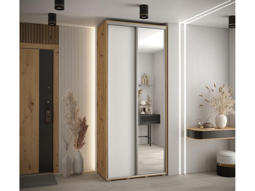 Nobellea 3 Sliding Door Wardrobe 235.2/120/45 2 Doors Nobellea/White/Silver VZXZ96749