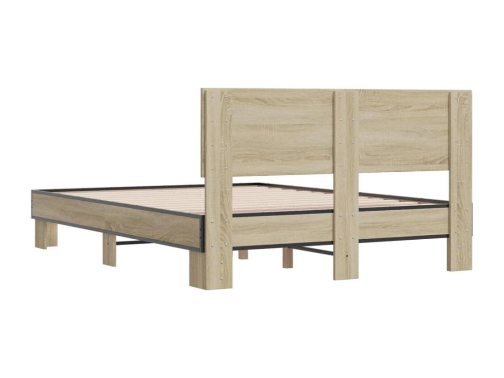 Bed frame without mattress, oak, 140x200 cm YLXH60963