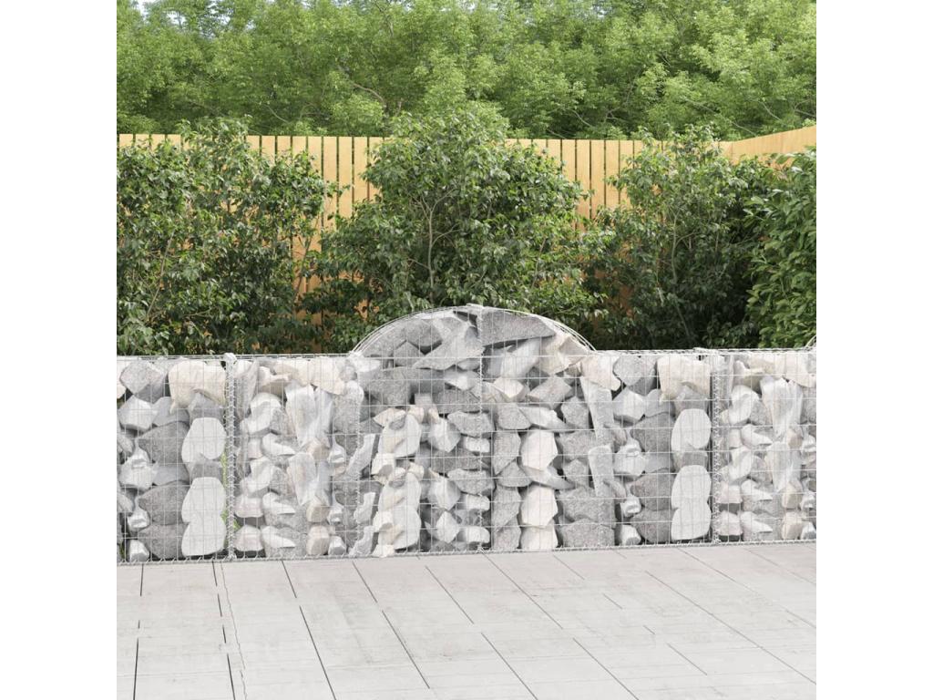 Arched gabion baskets, 25 pcs, 200x30x80-100, galvanized iron, GAMT93038