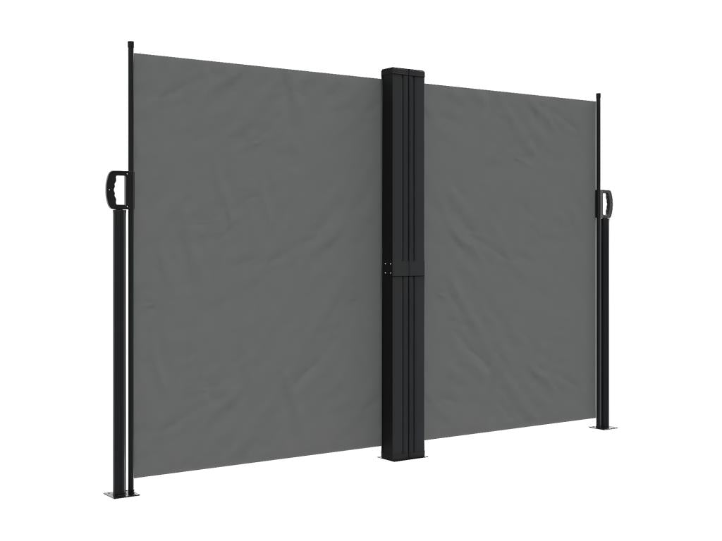 Anthracite retractable side awning 160x600 cm QWAM36732