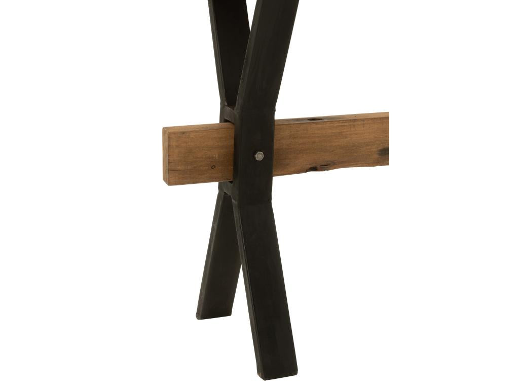 Aged brown wood console table 120x35x75cm FDKO10941