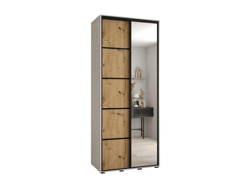 Boisona 5 Sliding Door Wardrobe 235.2/120/45 2 Doors White/Boisona/Black QEXJ82168