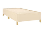 Upholstered bed base with mattress, Cream, 100x200 cm, Fabric CIGI36505