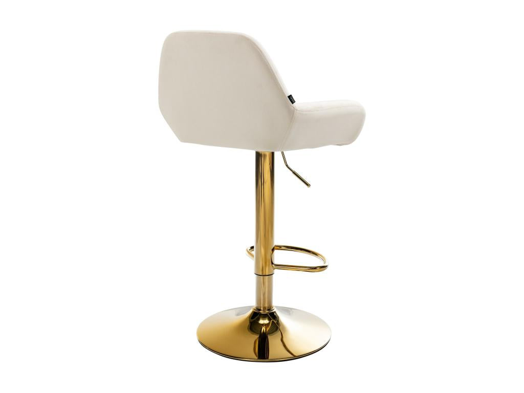 Bar stool - Velvet / Metal - Cream - Elariva XAAI63827
