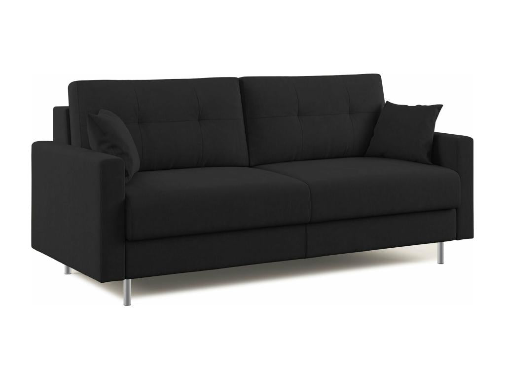Nobellea Detachable Microfiber Convertible Sofa T11 168 cm Matte - 120x197 Black JVZN62351