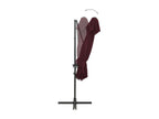 Cantilever parasol with double roof, burgundy red, 250x250 cm, JZUJ79619
