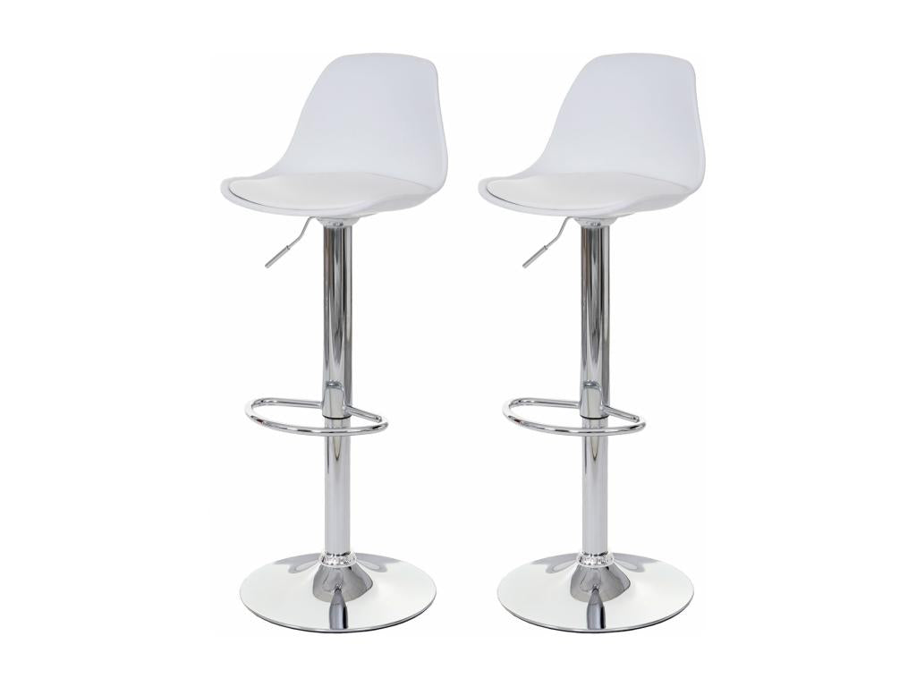 Elariva-B14 bar stool set of 2 white UAHA55798