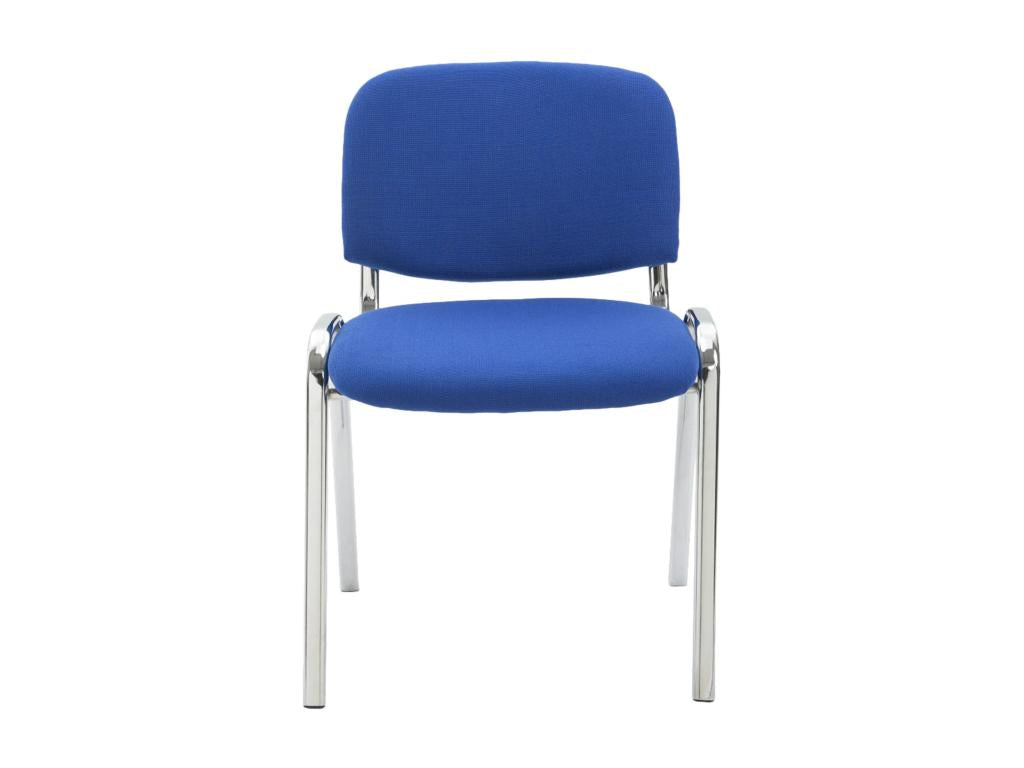 Dining chair - Fabric / Chrome metal - Blue - Boisona CEGB04072