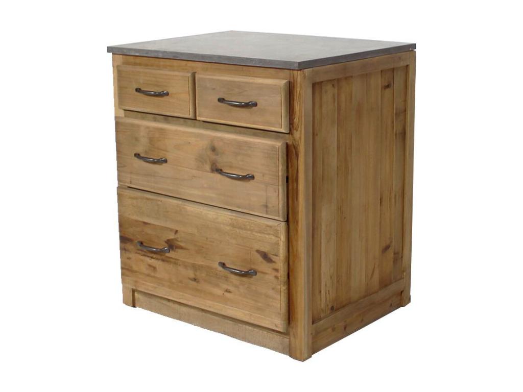 Kitchen base cabinet with 4 drawers - Country style BPHE00531