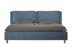 Boisona SMEN50075 Upholstered Storage Bed 180x210 cm Blue Microfiber