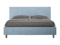 Bed with upholstered slatted base 160x200 microfiber light blue Elariva LLDC52447