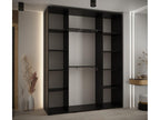 Nobellea 7 Sliding Door Wardrobe 235.2/190/45 3 Doors Black/Black/Black FWSA09636