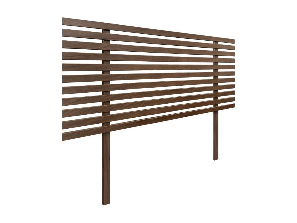 Nobellea Recycled Wood Headboard, Japanese Style, with Legs, 110x115cm, Fits 110cm Beds - Walnut Wood OBTJ47615