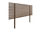 Nobellea Recycled Wood Headboard, Japanese Style, with Legs, 110x115cm, Fits 110cm Beds - Walnut Wood OBTJ47615