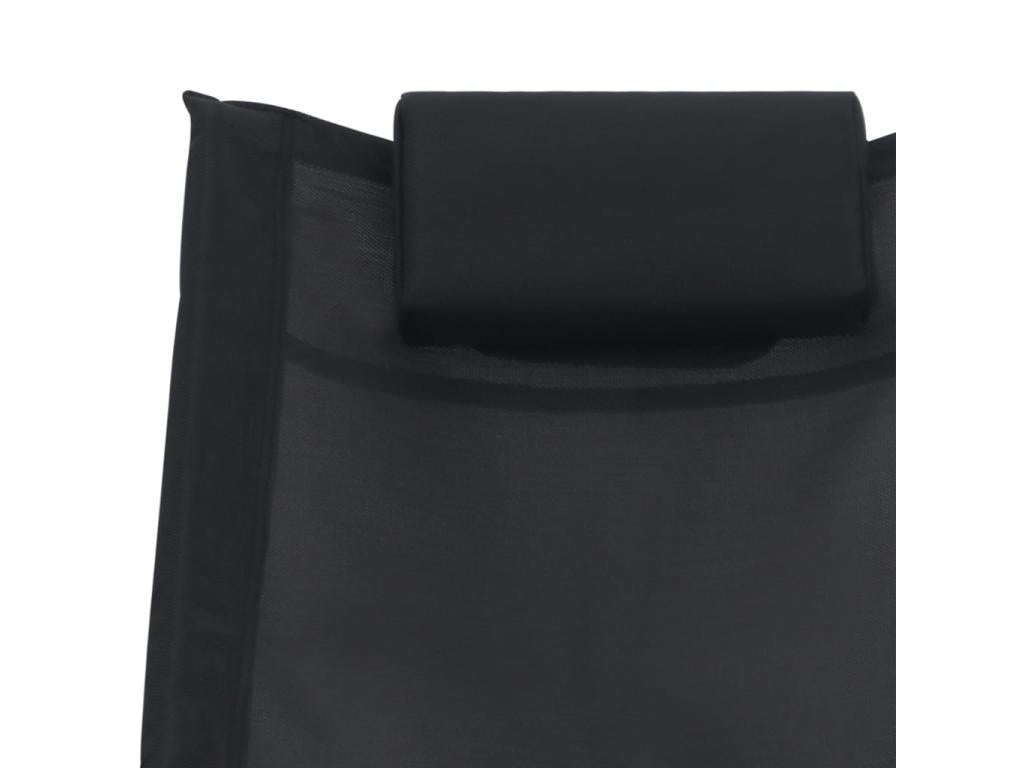 Black sun lounger/deckchair 65x155x83 cm 02 0012557 BIUT35955