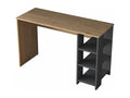 Boisona desk with shelf, 120cm wide, dark wood and anthracite, DKVC36030