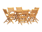 7-piece garden dining set, solid teak wood, UDLD79018