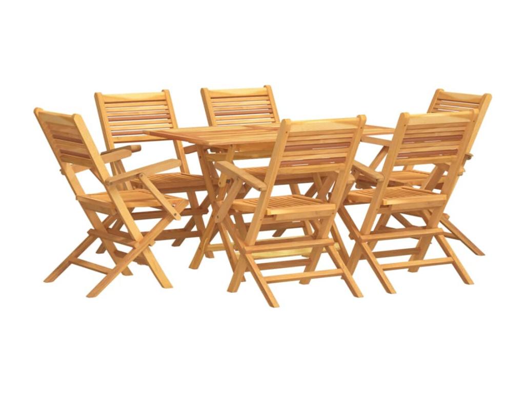 7-piece garden dining set, solid teak wood, UDLD79018