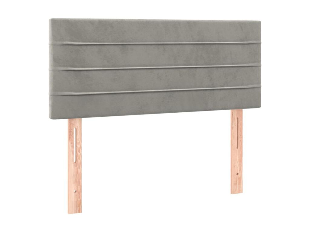 Light Grey LED Headboard 90x5x78/88 cm Velvet JRMU41221