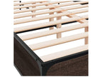Brown oak bed frame 140x200 engineered wood and metal WIJP48537
