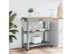 Kitchen trolley 84x40x90 cm solid pine wood EQEF98410