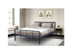 Boisona Metal Bed – 160x200 cm – Dark Grey – Robust and Elegant Design YSUB93047