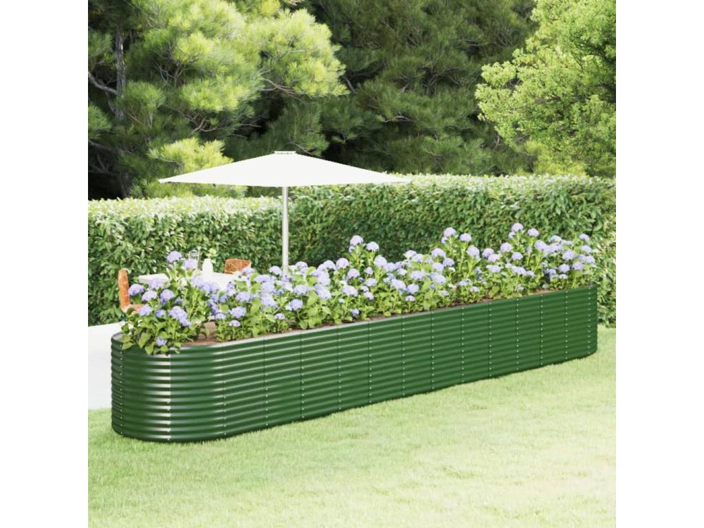 Green Planter 554x100x68 Powder-coated Steel AMWF62948