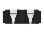 Black and white faux leather headboard cushion, 120 cm, OIZU93405