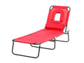 Boisona Red Folding Reclining Sun Lounger FGDI55011