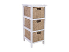 Wooden chest of drawers with 3 synthetic fiber drawers 26x32x63 TOZS19819