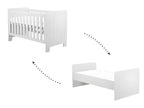 Nobellea White Convertible Baby Cot and Changing Table MXYJ45387