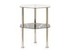 Transparent and black side table 38x38x50 Tempered glass 4 FZYP98057