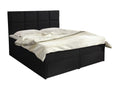 Boisona 101 Continental Double Bed, Black, 180x200cm, Faux Leather, 180x207x120cm, GSXG40157