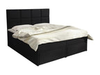 Boisona 101 Continental Double Bed, Black, 180x200cm, Faux Leather, 180x207x120cm, GSXG40157