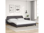 Grey faux leather bed frame without mattress, 180x200 cm, GJKX09606