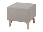 Nobellea 103 Grey Pouf 45x51x51cm Plastic Legs EDQP95324